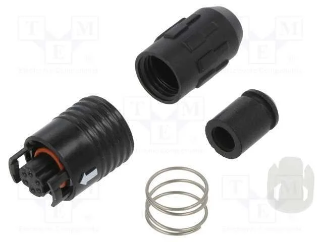 Conector: Redondos, Hr30, Push-Pull, Ficha, 2a, Dourado, Solda