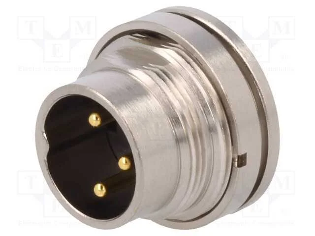 Conector: M16, tomada, macho, solda, para painel,.