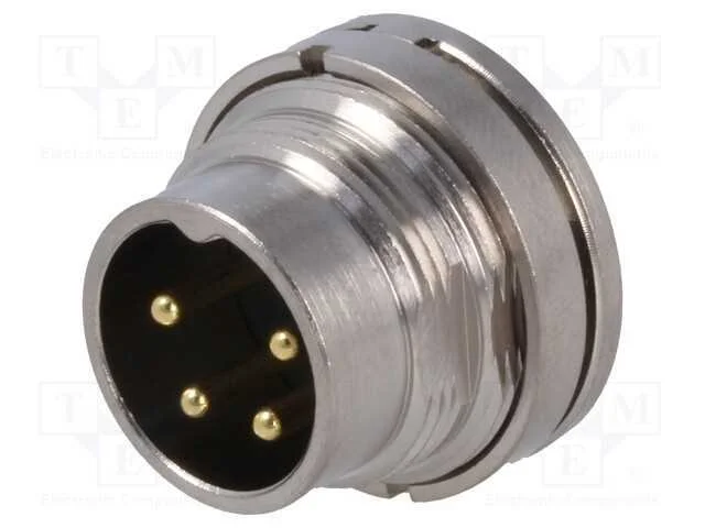 Conector: M16, tomada, macho, solda, para painel,.