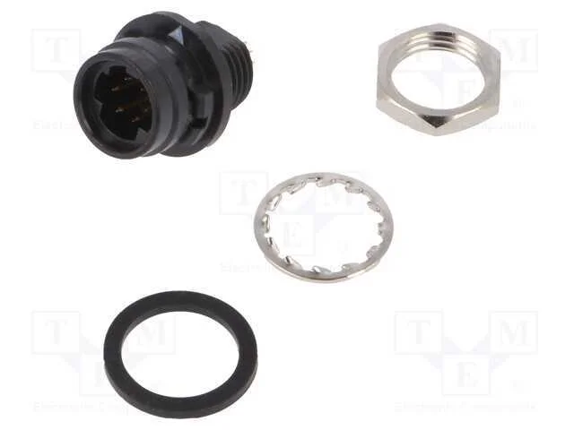 Conector: Redondos, Hr30, Push-Pull, Tomada, 2a, Dourado, Solda