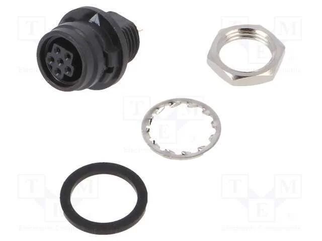Conector: Redondos, Hr30, Push-Pull, Tomada, 2a, Dourado, Solda
