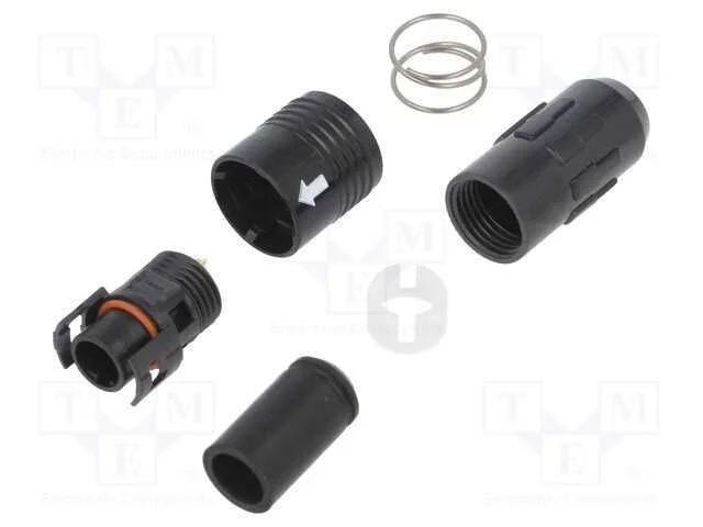Conector: Redondos, Hr30, Push-Pull, Ficha, 2a, Dourado, Solda
