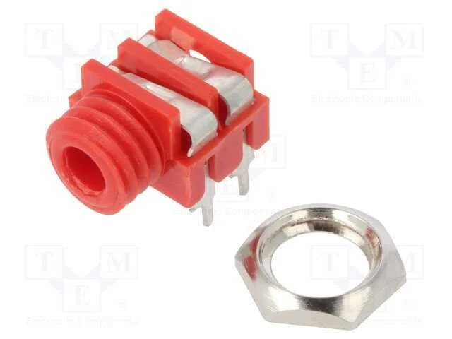 Tomada, Jack 3,5mm, Fêmea, Mono, Faixas: 2, Angulares 90, Tht, S6
