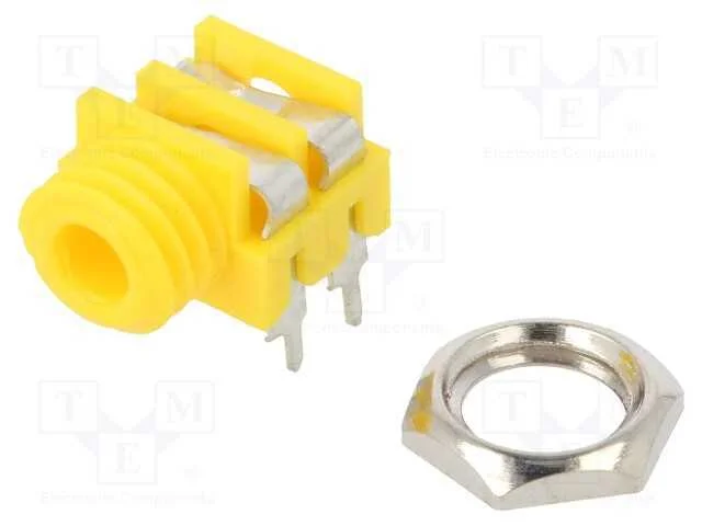Tomada, Jack 3,5mm, Fêmea, Mono, Faixas: 2, Angulares 90, Tht, S6