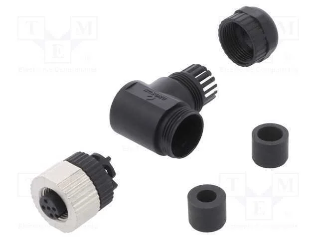 Ficha, M12, Pin: 4, Fêmea, Código A-Devicenet / Canopen, com Cabo