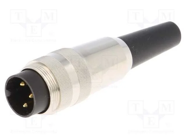 Conector: M16, ficha, macho, solda, com cabo, PIN.