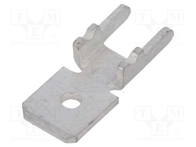 Conetor: plano, 6,4mm, 0,8mm, fêmea, THT, latão, .