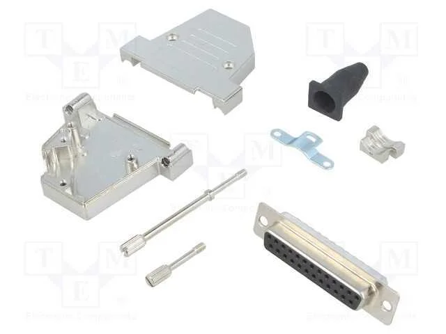 D-Sub, PIN: 25, ficha, fêmea, solda, com cabo, pr.