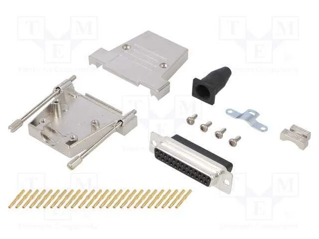 D-Sub, PIN: 25, ficha, fêmea, cerrar, com cabo, p.