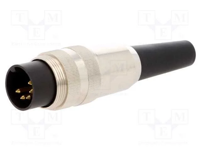 Conector: M16, ficha, macho, solda, com cabo, PIN.