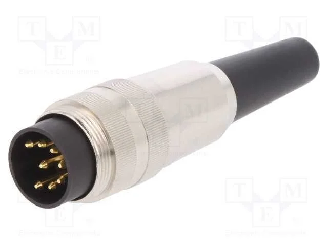 Conector: M16, ficha, macho, solda, com cabo, PIN.