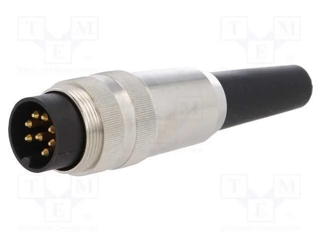 Conector: M16, ficha, macho, solda, com cabo, PIN.