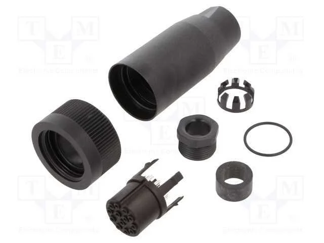 Conector: Redondos, 694,Rd30, 250v, Pin: 13, Ficha, Fêmea, Solda