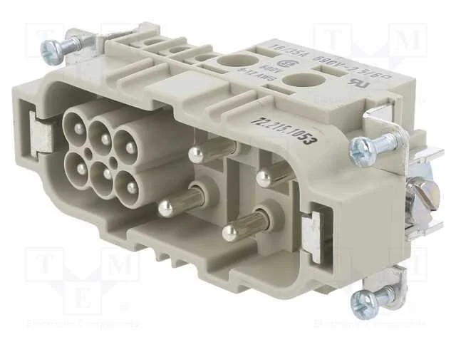 Conector: HDC, macho, PIN: 10(4+6), tamanho 16, C.