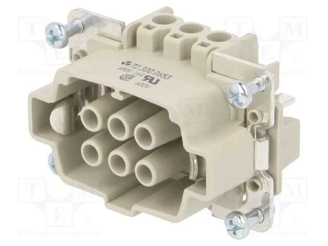 Conector: HDC, fêmea, PIN: 6, tamanho 6, inserto .