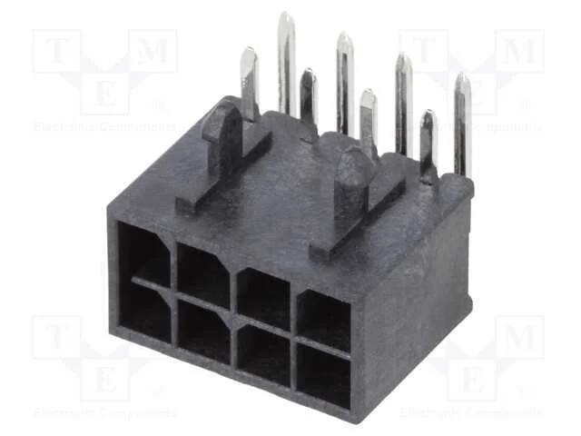 Tomada, Fio-Placa, Macho, Micro-Fit+, 3mm, Pin: 8, com As Ligações