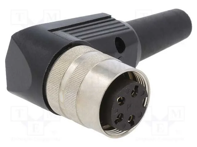 Conector: M16, ficha, fêmea, solda, com cabo, PIN.