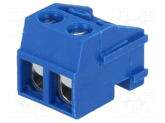 Bloco Terminal Separável, 5mm, Faixas: 2, Angulares 90, Fêmea