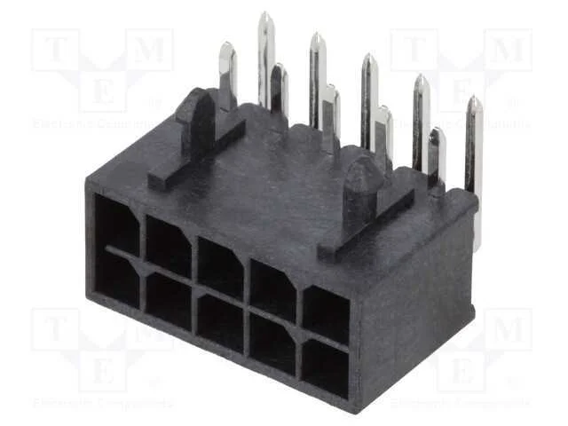 Tomada, Fio-Placa, Macho, Micro-Fit+, 3mm, Pin: 10, com As Ligações