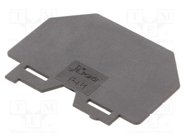 Placa de separação, preta, Larg: 1mm, poliamida, .