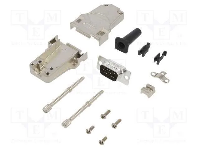 D-Sub HD, PIN: 15, macho, simples, solda, com cab.