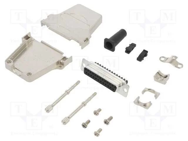 D-Sub, PIN: 25, fêmea, simples, terminal parafusa.