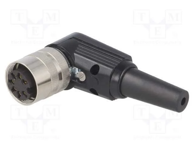 Conector: M16, ficha, fêmea, solda, com cabo, PIN.