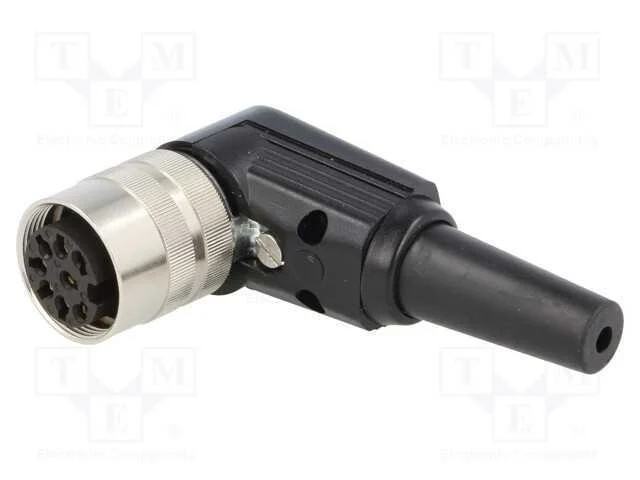Conector: M16, ficha, fêmea, solda, com cabo, PIN.