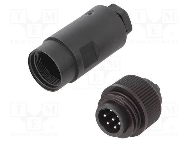 Conector: Redondos, 692,693,Rd24, 250v, Pin: 7, Ficha, Macho, Solda