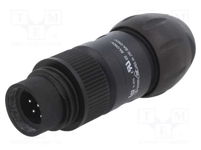 Conector: Redondos, 692,693,Rd24, 250v, Pin: 7, Ficha, Macho, 10a