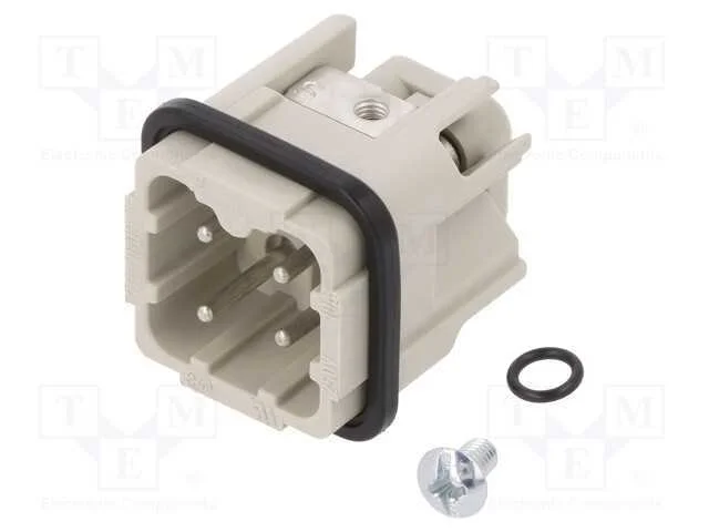 Conector: Hdc, Macho, Pin: 4, Tamanho 3, Inserto de Contatos, 400v