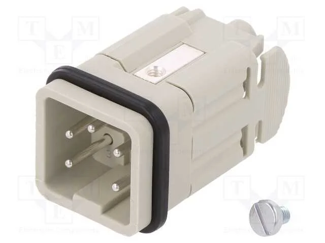 Conector: HDC, macho, PIN: 5, tamanho 3, inserto .