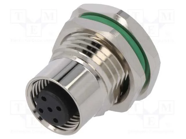 Tomada, M12, Pin: 5, Fêmea, Código B-Profibus, Tht, Ip65,Ip67, 60v