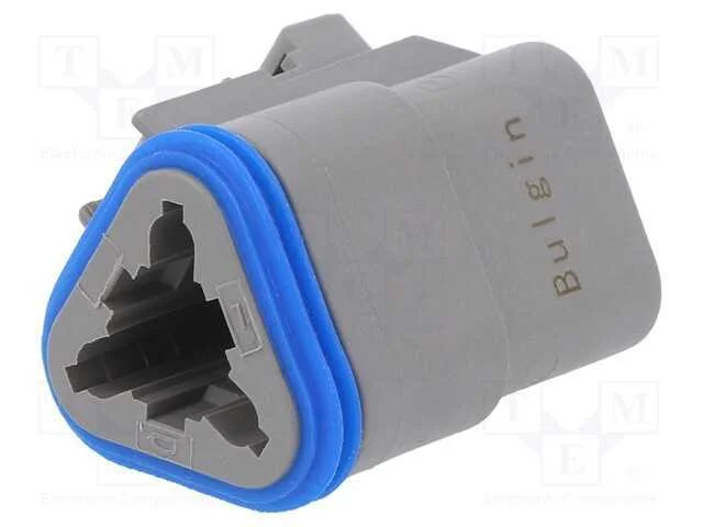 Conector: Fio-Fio, Px0, Fêmea, Ficha, com Cabo, Pin: 3, Cinzenta