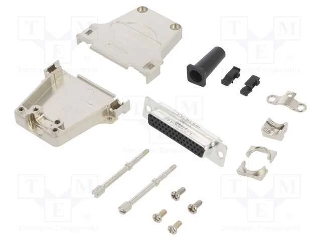 D-Sub HD, PIN: 44, fêmea, simples, solda, com cab.