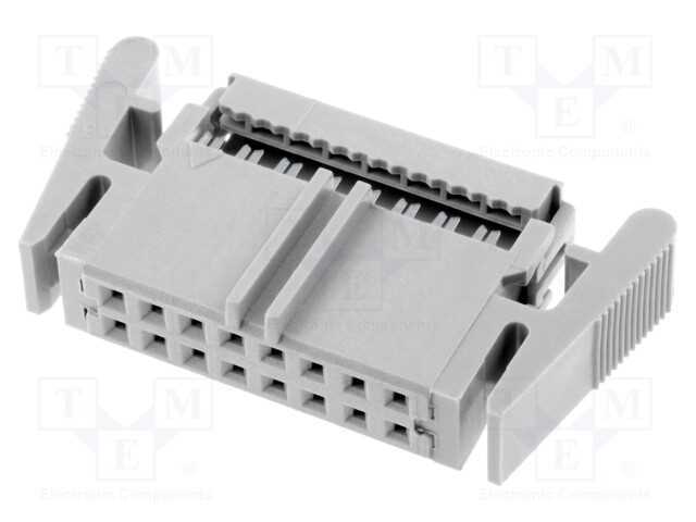Ficha, Idc, Fêmea, Pin: 16, Simples, Idc, para Fita, 1,27mm