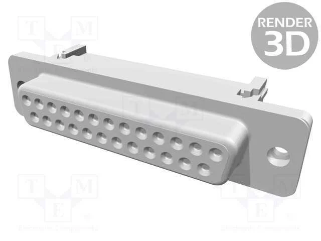 D-Sub, Pin: 25, Ficha, Fêmea, para Fita, Idc, Unc 4-40, 1,27mm