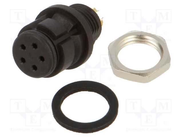 Conector: redondos, 620, 63V, PIN: 5, tomada, fêm.