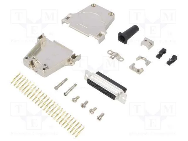 D-Sub, PIN: 25, ficha, fêmea, cerrar, com cabo, p.