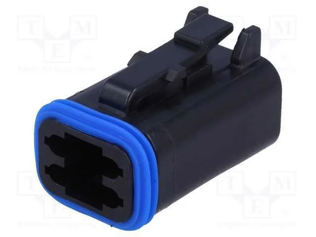 Conector: Fio-Fio, Px0, Fêmea, Ficha, com Cabo, Pin: 4, Preta, Ip68