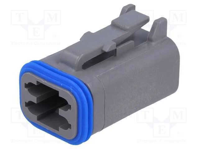 Conector: Fio-Fio, Px0, Fêmea, Ficha, com Cabo, Pin: 4, Cinzenta