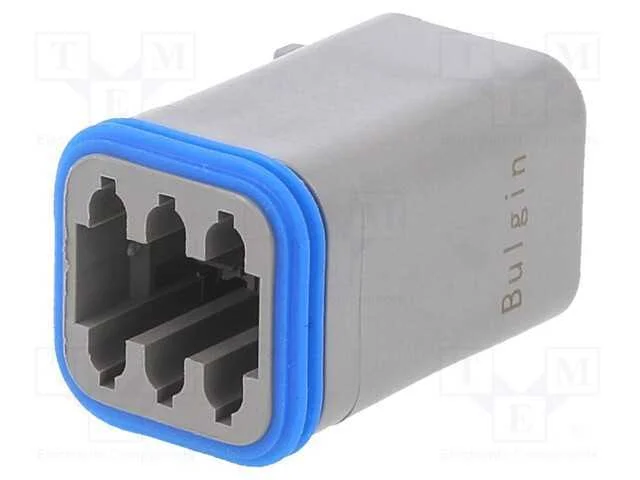 Conector: Fio-Fio, Px0, Fêmea, Ficha, com Cabo, Pin: 6, Cinzenta