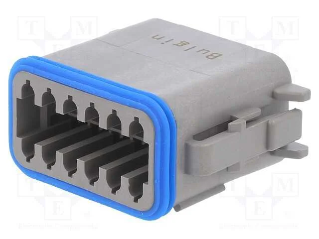 Conector: Fio-Fio, Px0, Fêmea, Ficha, com Cabo, Pin: 12, Cinzenta