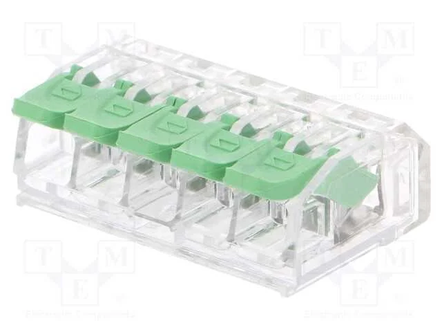 Conector rápido, aperto de molas, 0,2÷4mm2, 24AWG.