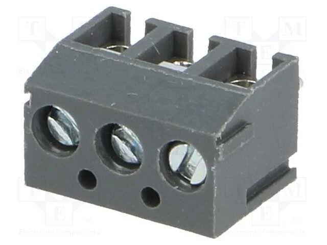 PCB bloco terminal, angulares 90, 3,81mm, faixas:.
