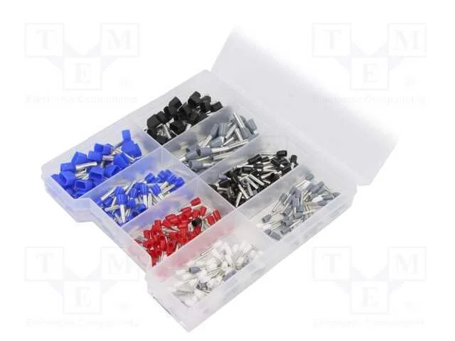 Conjunto: terminais tipo pino tubular, isolada, c.