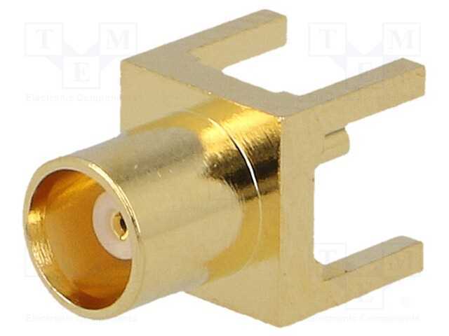 Tomada, Mcx, Fêmea, Simples, 50o, Tht, Ptfe, Dourado, Vswr: 1,3