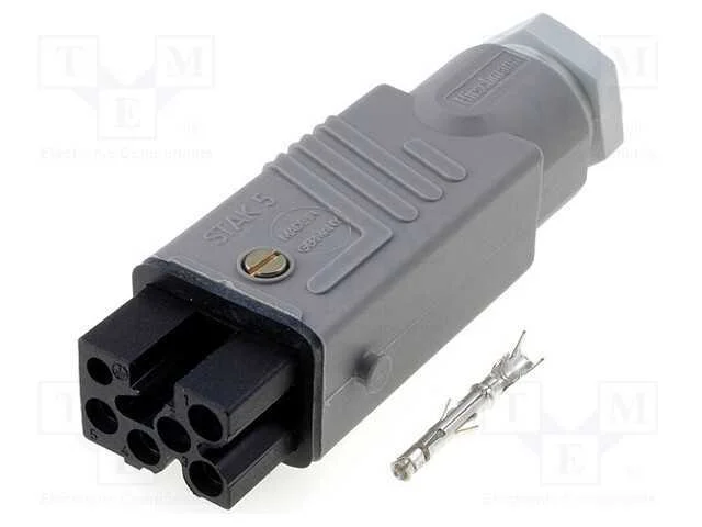 Conector: retangulares, ST, ficha, fêmea, PIN: 5,.