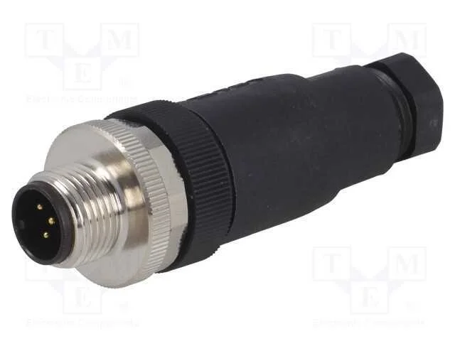 Ficha, M12, Pin: 5, Macho, C&oacute;digo A-Devicenet / Canopen, com Cabo
