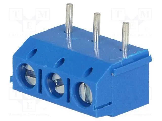 PCB bloco terminal, simples, 5mm, faixas: 3, para.